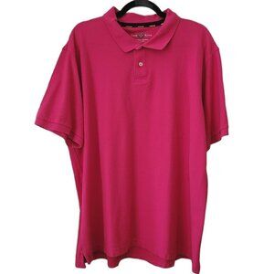 Club Room Sz XL Men's Pink Polo Collared Shirt Pima Cotton Short Sleeve Casual